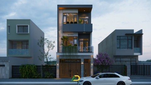 Thiết kế nhà phố anh Trung
